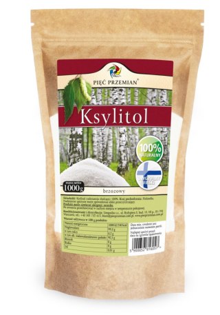 KSYLITOL 1 kg (TOREBKA PAPIEROWA) - PIĘĆ PRZEMIAN (FINLANDIA)