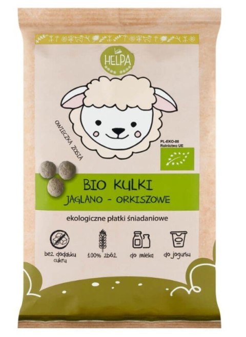 KULKI JAGLANO - ORKISZOWE BEZ DODATKU CUKRÓW BIO 160 g - HELPA