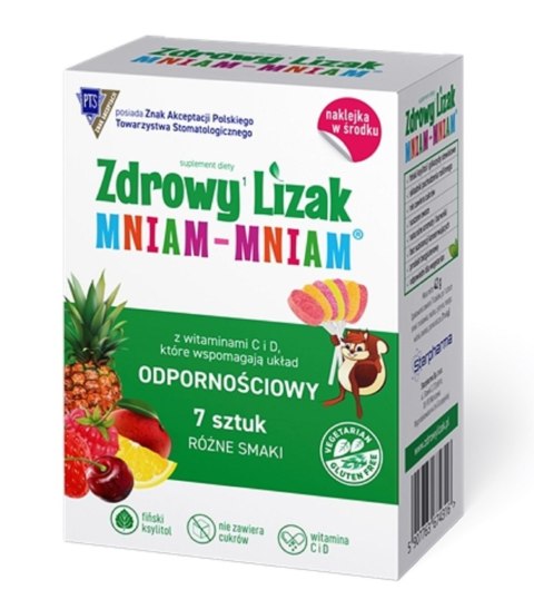 LIZAKI MIX SMAKÓW Z WITAMINAMI NA ODPORNOŚĆ BEZGLUTENOWY (7 szt.) 42 g - MNIAM MNIAM STARPHARMA