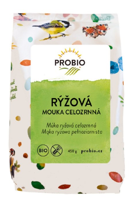 MĄKA RYŻOWA PEŁNOZIARNISTA BEZGLUTENOWA BIO 450 g - PROBIO