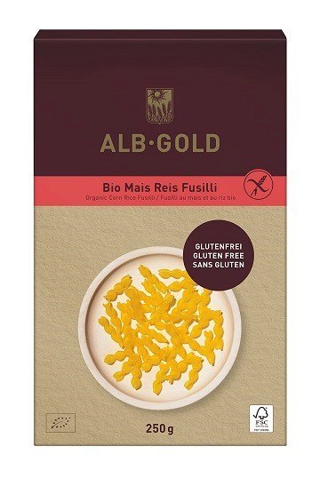 MAKARON (KUKURYDZIANO - RYŻOWY) ŚWIDERKI BEZGLUTENOWY BIO 250 g - ALB-GOLD