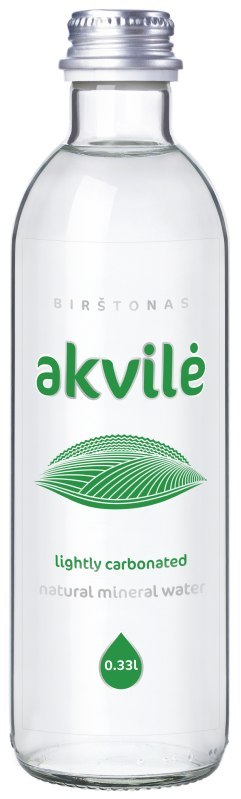 NATURALNA WODA MINERALNA LEKKO GAZOWANA 330 ml (SZKŁO) - AKVILE