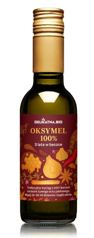 OKSYMEL 100 % 3 LATA W BECZCE BIO 250 ml - DELIKATNA