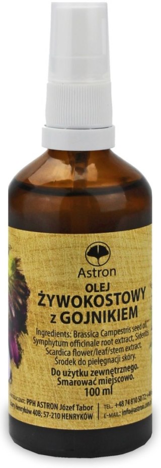 OLEJ ŻYWOKOSTOWY Z GOJNIKIEM 100 ml - ASTRON