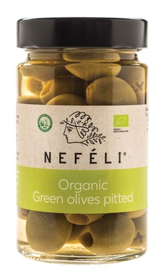 OLIWKI ZIELONE BEZ PESTEK W ZALEWIE BIO 295 g (140 g) - NEFELI