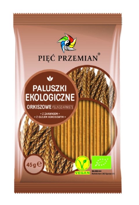 PALUSZKI ORKISZOWE PEŁNOZIARNISTE BIO 45 g - PIĘĆ PRZEMIAN