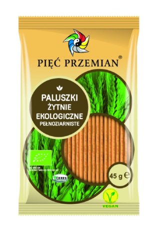 PALUSZKI ŻYTNIE PEŁNOZIARNISTE BIO 45 g - PIĘĆ PRZEMIAN