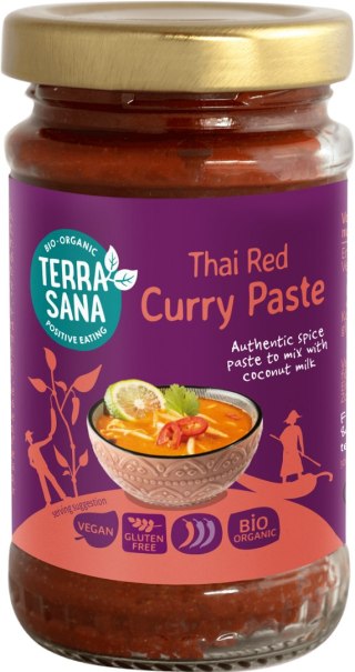 PASTA TAJSKA CZERWONE CURRY BIO 120 g - TERRASANA