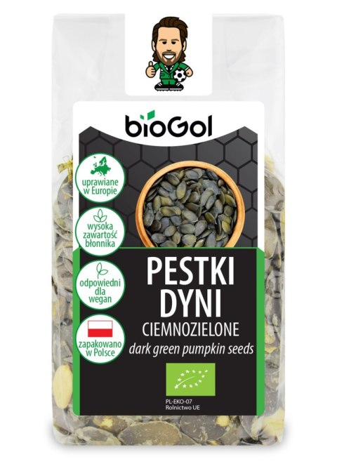 PESTKI DYNI CIEMNOZIELONE (UPRAWIANE W EUROPIE) BIO 150 g - BIOGOL