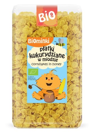 PŁATKI KUKURYDZIANE W MIODZIE BIO 300 g - BIOMINKI