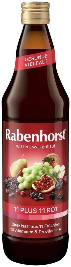 SOK WIELOOWOCOWY (CZERWONY) MULTIWITAMINA 11 PLUS 11 NFC 750 ml - RABENHORST