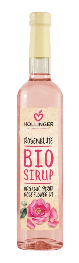 SYROP O SMAKU RÓŻANYM BIO 500 ml - HOLLINGER