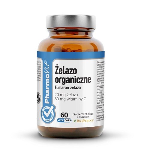 ŻELAZO (20 mg) BEZGLUTENOWE 60 KAPSUŁEK - PHARMOVIT (CLEAN LABEL) ŻELAZO (20 mg) BEZGLUTENOWE 60 KAPSUŁEK - PHARMOVIT (CLEAN LABEL)