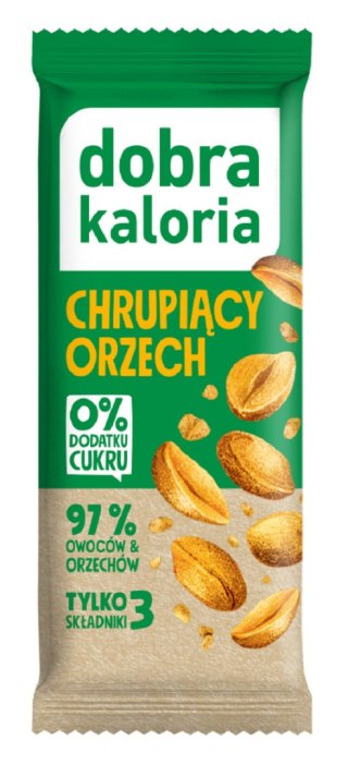 BATON DAKTYLOWY CHRUPIĄCY ORZECH BEZ DODATKU CUKRÓW 35 g - DOBRA KALORIA