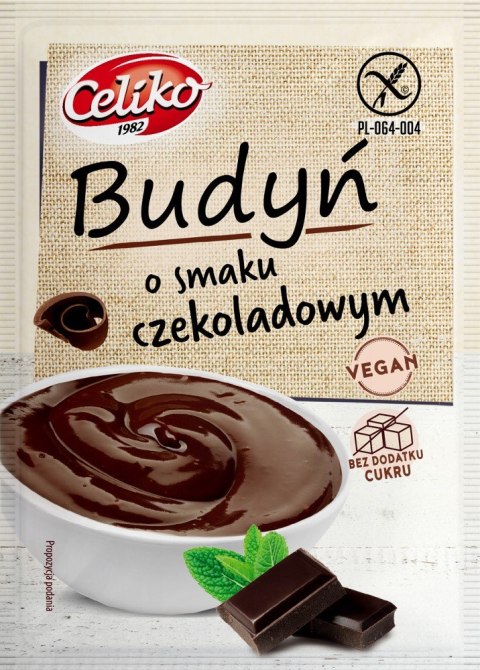 BUDYŃ O SMAKU CZEKOLADOWYM BEZGLUTENOWY 40 g - CELIKO