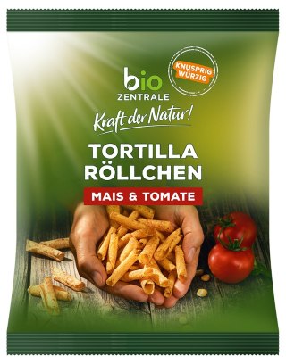 CHIPSY TORTILLA RURKA POMIDOROWE BEZGLUTENOWE BIO 125 g - BIO ZENTRALE