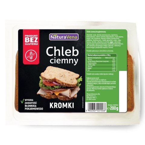 CHLEB CIEMNY BEZGLUTENOWY 200 g - NATURAVENA