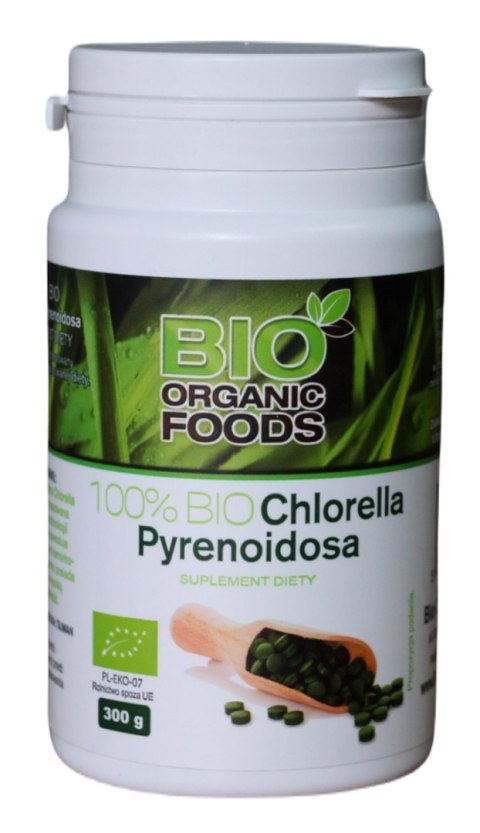 CHLORELLA PYRENOIDOSA BIO (250 mg) 1200 TABLETEK - BIO ORGANIC FOODS