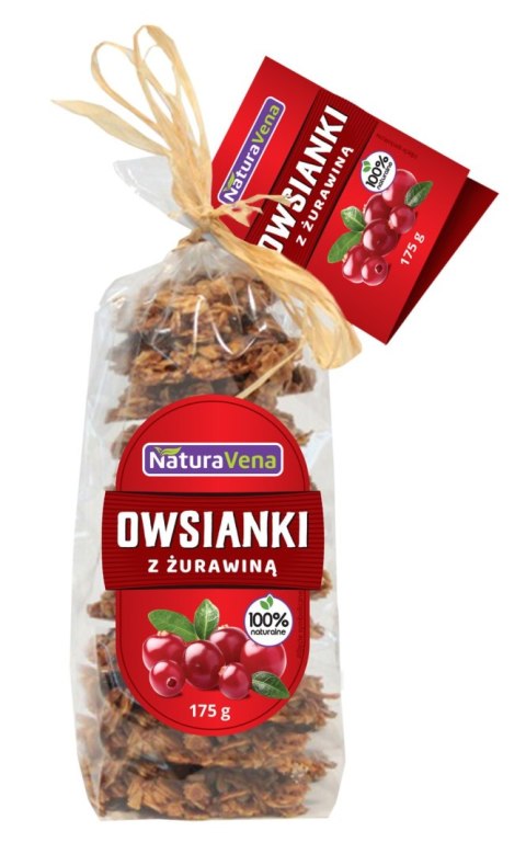 CIASTKA OWSIANKI Z ŻURAWINĄ 175 g - NATURAVENA CIASTKA OWSIANKI Z ŻURAWINĄ 175 g - NATURAVENA