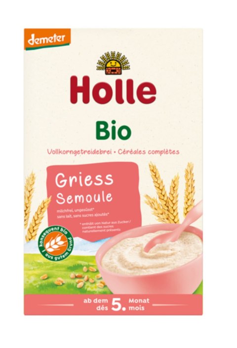 KASZKA PEŁNOZIARNISTA BEZ DODATKU CUKRÓW OD 5 MIESIĄCA DEMETER BIO 250 g - HOLLE