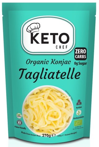 MAKARON (KONJAC) TAGLIATELLE BEZGLUTENOWY BIO 270 g (200 g) - KETO CHEF (BETTER THAN FOODS)