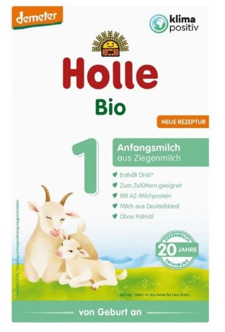 MLEKO KOZIE 1 POCZĄTKOWE DLA NIEMOWLĄT PO 6 MIESIĄCU DEMETER BIO 400 g - HOLLE