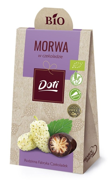 MORWA BIAŁA W CZEKOLADZIE DESEROWEJ BEZGLUTENOWA BIO 50 g - DOTI