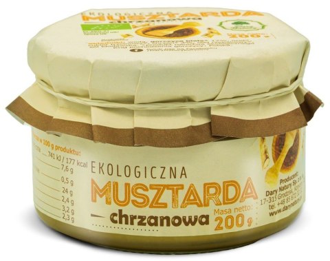 MUSZTARDA CHRZANOWA BIO 200 g - DARY NATURY