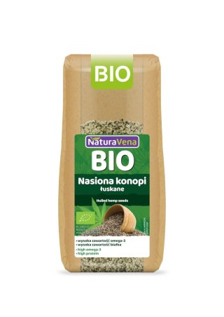 NASIONA KONOPI ŁUSKANE BIO 200 g - NATURAVENA