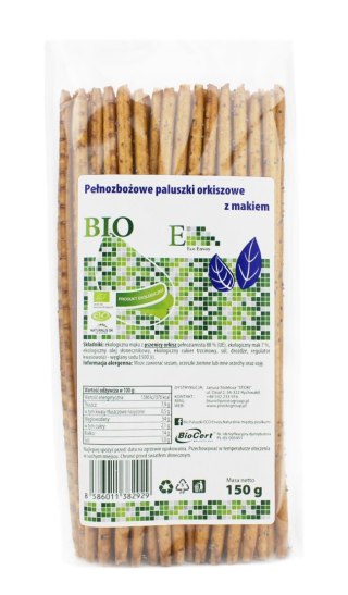 PALUSZKI ORKISZOWE PEŁNOZIARNISTE Z MAKIEM BIO 150 g - ENVOY