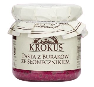 PASTA Z BURAKÓW ZE SŁONECZNIKIEM BEZGLUTENOWA 180 g - KROKUS