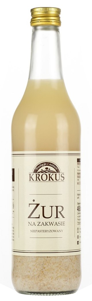 ŻUR NA ZAKWASIE NIEPASTERYZOWANY 500 ml - KROKUS