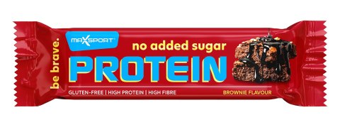 BATON PROTEINOWY BROWNIE W MLECZNEJ CZEKOLADZIE BEZ DODATKU CUKRÓW BEZGLUTENOWY 40 g - MAXSPORT