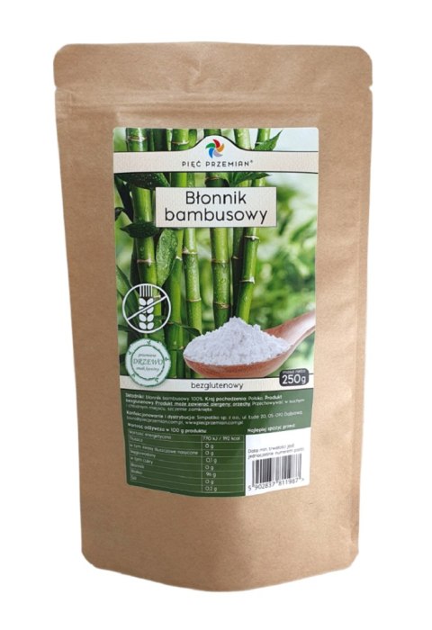 BŁONNIK BAMBUSOWY BEZGLUTENOWY 250 g - PIĘĆ PRZEMIAN