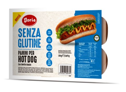 BUŁKI DO HOT DOGÓW BEZGLUTENOWE (2 x 75 g) 150 g - DORIA