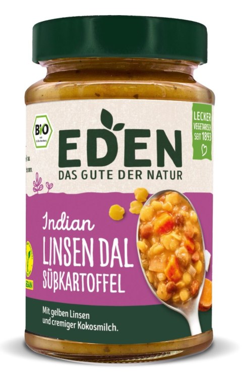 DAL Z SOCZEWICY Z BATATAMI W STYLU INDYJSKIM BIO 400 g - EDEN