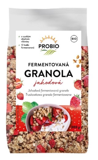 GRANOLA TRUSKAWKOWA FERMENTOWANA BIO 300 g - PROBIO