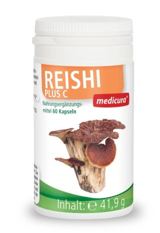 GRZYBY REISHI Z WITAMINĄ C 60 KAPSUŁEK - MEDICURA