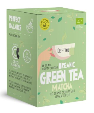 HERBATA ZIELONA Z MATCHĄ (GREEN TEA MATCHA) BIO (20 x 2 g) 40 g - DIET-FOOD