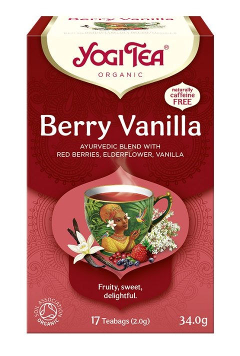 HERBATKA CZERWONE OWOCE - WANILIA (BERRY VANILLA) BIO (17 x 2 g) 34 g - YOGI TEA