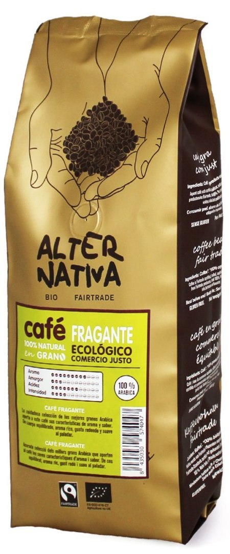 KAWA ZIARNISTA ARABICA 100 % FAIR TRADE BEZGLUTENOWA BIO 500 g - ALTERNATIVA