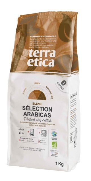 KAWA ZIARNISTA ARABICA 100 % SELECTION FAIR TRADE BIO 1 kg - TERRA ETICA