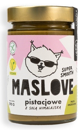 KREM PISTACJOWY Z SOLĄ HIMALAJSKĄ SUPER SMOOTH BEZGLUTENOWY 290 g - MASLOVE