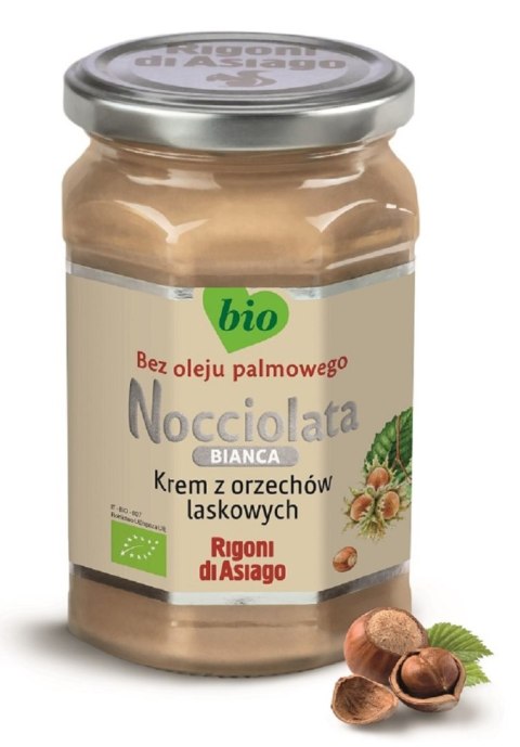 KREM Z ORZECHÓW LASKOWYCH BIAŁY BEZGLUTENOWY BIO 250 g - RIGONI DI ASIAGO (NOCCIOLATA)