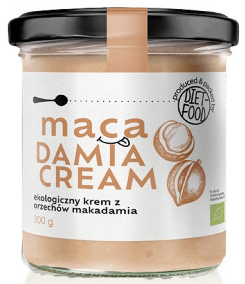 KREM Z ORZECHÓW MACADAMIA BEZ DODATKU CUKRÓW BIO 300 g - DIET-FOOD