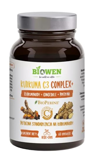 KURKUMA C3 COMPLEX+ BEZGLUTENOWA 60 KAPSUŁEK - BIOWEN