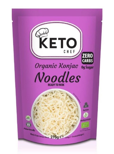 MAKARON (KONJAC) GOTOWY NA WOKA BEZGLUTENOWY BIO 270 g (200 g) - KETO CHEF (BETTER THAN FOODS)