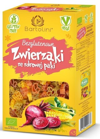 MAKARON (KUKURYDZIANY Z SUSZONYMI WARZYWAMI) DLA DZIECI ZWIERZAKI BEZGLUTENOWY BIO 250 g - BARTOLINI