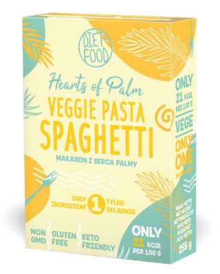 MAKARON (Z SERCA PALMY) SPAGHETTI BEZGLUTENOWY KETO 255 g - DIET-FOOD