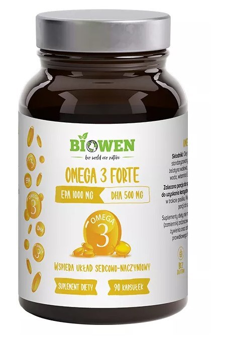 OMEGA-3 FORTE BEZGLUTENOWE 90 KAPSUŁEK - BIOWEN